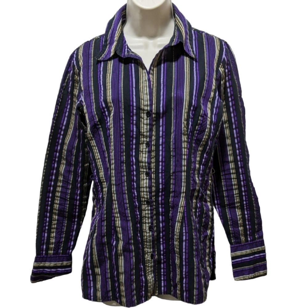 Women's Millenium Striped Button Down Shirt